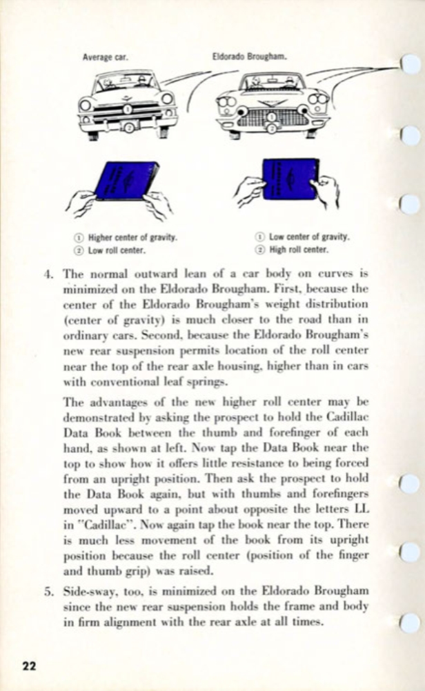1957 Cadillac Eldorado Brougham Salesmans Data Book Page 24